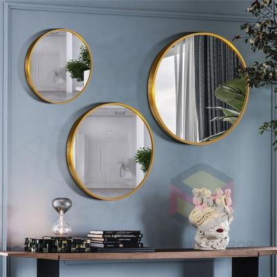 China Modern Aluminum Alloy Frame Mirror Silver Size Can Customized Bathroom Aluminum Mirror Wall Hanging Mirror Hotel Frame Aluminum Frame for sale