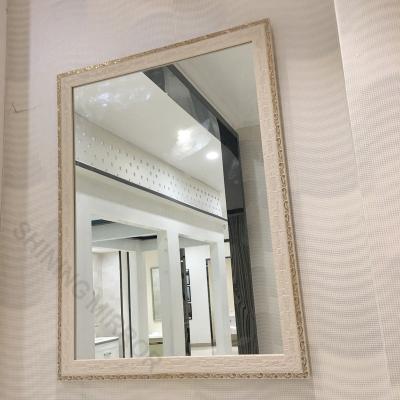 China Wholesale Modern 40 x 120 cm 50 x 70 cm 50 x 150 cm Large PVC Frame Perfect Embossing Bathroom Mirror Rectangle Decorative Wall Mirror for sale