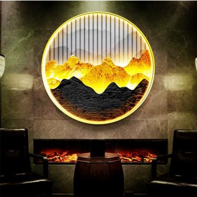 China Customized Simple Decorative Led Lighted Wall Mordern Art Pictures Painting With Led Light for sale