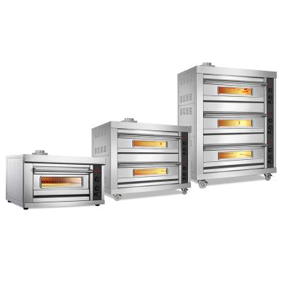 China Commercial Gas Oven Bakery Machine Equipment Baking Oven Bread Cake Deck Oil Frying Oil Plant 6 Deck 6 Trays Kitchen Oven for sale