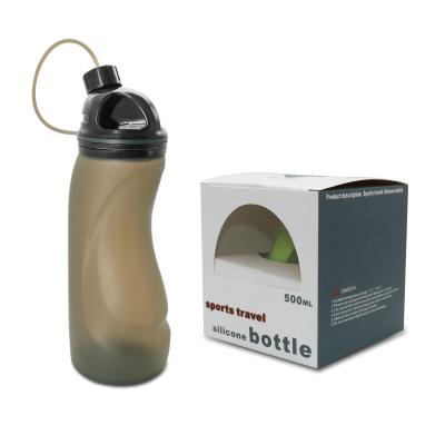 China Hot Soft Silicone Sports Water Bottles Stocked Collapsible Water Bottles at Wholesale Price for sale