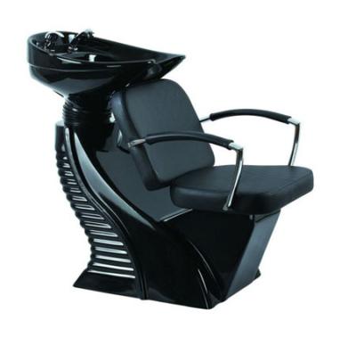 China Traditional shampoo chair backwash unit/shampoo chair shampoo bowl and salon chair/gold hair salon furniture for sale