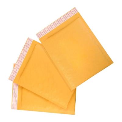 China Waterproof Eco-Friendly Yellow Bubble Mailers 8x4 Bubble Wrap Mail Bag Kraft Paper Bag Custom Padded Bubble Mailer Envelope for sale