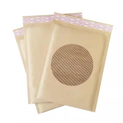 China Waterproof Custom Clean Logo Printed Kraft Honeycomb Paper Bags Mailing Bags Custom Size Biodegradable Kraft Honeycomb Padded Padded Envelopes for sale