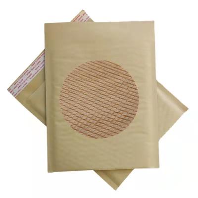 China Waterproof Bio Based Polymailer Packaging Eco Friendly Custom Size Biodegradable Kraft Padded Honeycomb Wraps Kraft Bubble Paper Mailer for sale