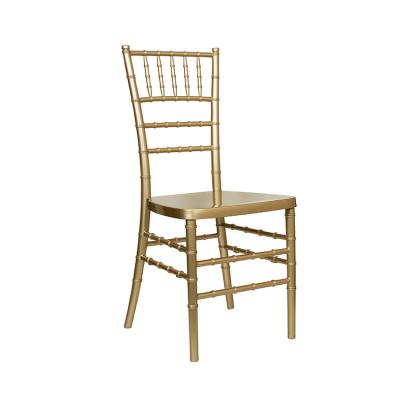 China Modern Cheap Wholesale Metal Gold Stackable Good Quality Banquet Chiavari Chair Wedding Chair For Event for sale