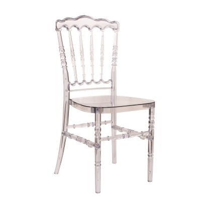 China Dining Chair Acrylic Clear Resin Napoleon Chair for sale