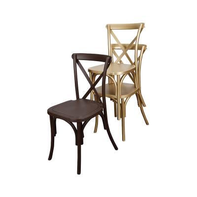 China China modern cheap modern stackable resin cross stackable plastic event banquet garden garden back chair for sale