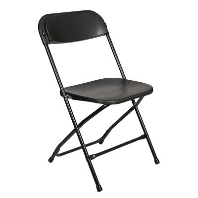 China Modern rental chairs for party wedding pp metal folding chair plastic folding table for events fan back folding chair for sale