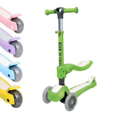 China PU KICKNROLL Kids Scooter With Ignition Wheels , Seat Removable OEM ODM for sale