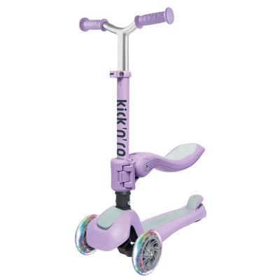 China PU KICKNROLL 2in1 Kids Scooter Foldable Kids Scooter with 4 Size Adjustable Y-bar for sale