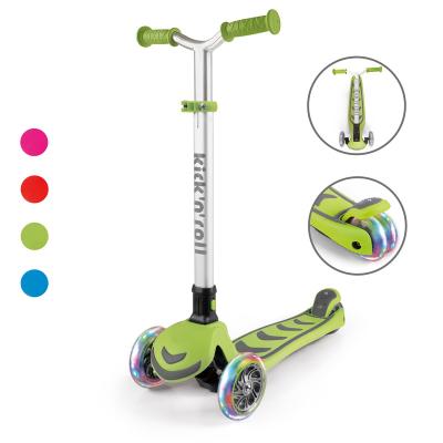 China PU KICKNROLL Kids Scooter 3 Wheel Scooter with LED Flashing Wheels, 4 Sizes Adjustable for sale