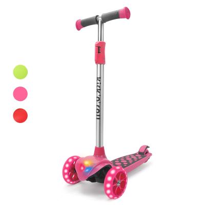 China PU OEM Kick Scooter Kick Scooter For Kid With Wide Platform Ignition Wheel Headlight for sale