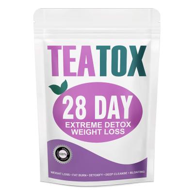 China Private Label 28 Days Teatox Cleanse Fat Burning Weight Loss Products Belly Slimming Product Detox Tea for sale