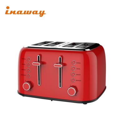 China Hot Sales 4 Slice Household Electric Home Stainless Bagel Toaster Frozen Bread Toaster for sale