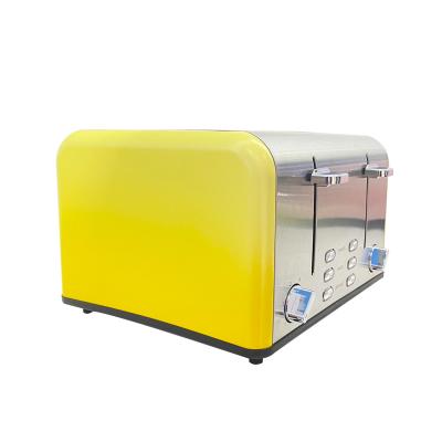 China Gradient Color Stainless Steel Household Breakfast New 4 Piece Toaster for sale