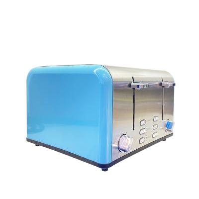 China Kitchen 4 Slice Automatic Toaster Gradient Color Food Grade Factory Price Smokeless Toaster For Home for sale