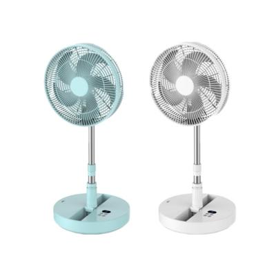 China Foldable Portable Fan With Light 6 Inch 3 Tier Rechargeable Adjustable Folded Fan for sale