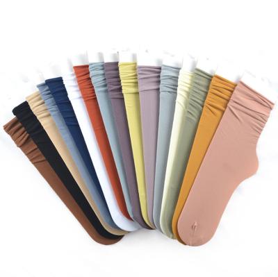 China Factory direct supply hot QUICK DRY wholesale soft plain long thongs woman girls Slouch loose socks for sale