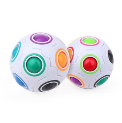 China Education Game 2022 New Rainbow Moving Person Ball Puzzle Ball Puzzle Fun Sphere Speed ​​Cube EDC Novelty Moving Person Football Brain Teasers Educational Toys for sale