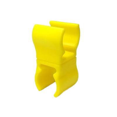 China Morden Yellow 360 Degree Connector Clip Pole For 25mm Pole Use for sale