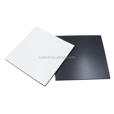 China MDF Sublimation Blank Dye Moisture Proof White Top Gloss Melamine Back Board for sale