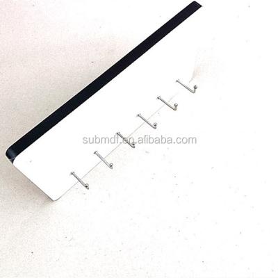 China New Design 6 Hook Sublimation Coating Blank MDF Wood Sublimation Key Rack for sale