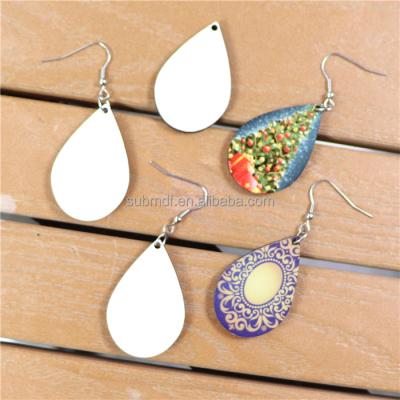 China 2022 Romantic Different Wooden Earring Sublimation New Arrival New Arrival MDF DIY Jewelry Empty Jewelry for sale