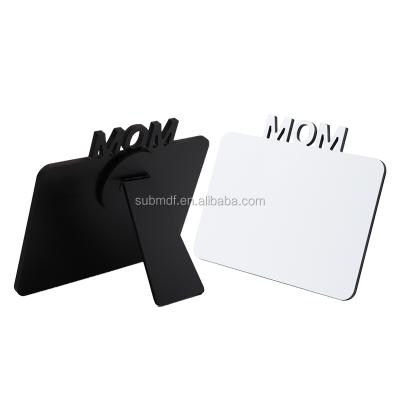 China MDF Decorative Picture Frame MOM Memorial Photo Frame Mother's Day Masks Sublimation Plates for sale