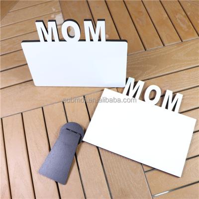 China Decorative Photo Frame Mothers Day Sublimation Wood Blanks MOM Memorial Photo Frame for sale