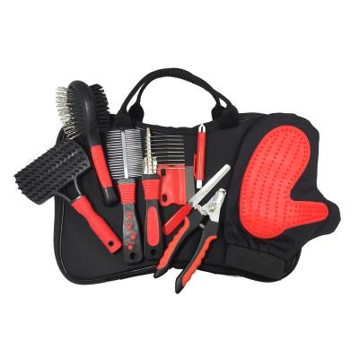 China Viable 8 in 1 Logo Pet Grooming Kit, Custom Pet Combs and Nail Scissors Pet Grooming Cleaning Products for sale