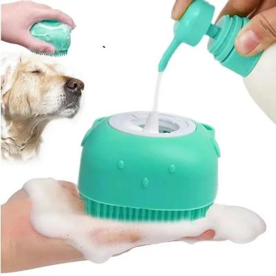 China Stocked Pet Cleaning and Grooming Products Pour Rubber Wash Pet Cat Brush Cleaning Silicone Massage Bathing Tool Dog Bath for sale