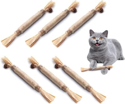 China Catmint Natural Silvervine Mix Viable Sticks Cat Toys Catnip Cat Chew Toys For Kittens Teeth Cleaning Kitty Toys For Cats Lick for sale