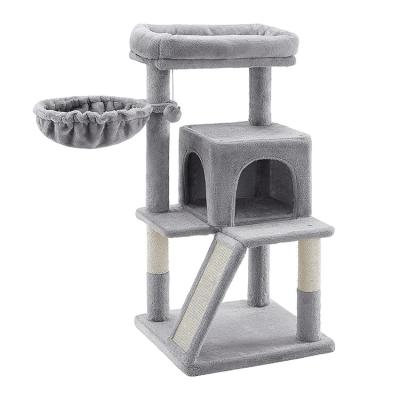 China Sustainable Custom Modern Luxury Pet Supplies Large Treehouse Cat Trees and Cat Trees Multifunctional Wood Cat Scratcher for sale