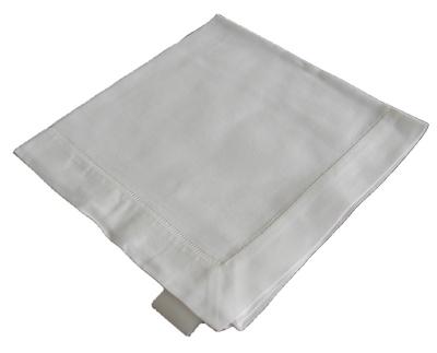 China Day Disposable Cotton / Linen Fabric Solid White Dinner Napkin for sale