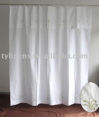 China Simple Embroidery Shower Curtain for sale