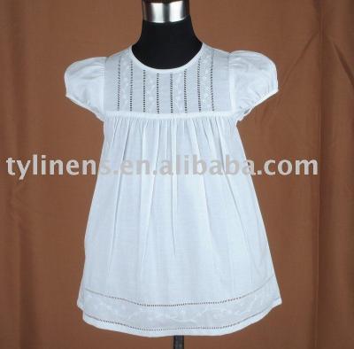 China Washable Sleeve and Day Girl Hand Embroidery Short Dress for sale