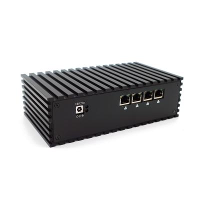 China Aluminum Case Dual SFP 6 Mini LAN Desktop Server Fanless Barebone System No Monitor for sale