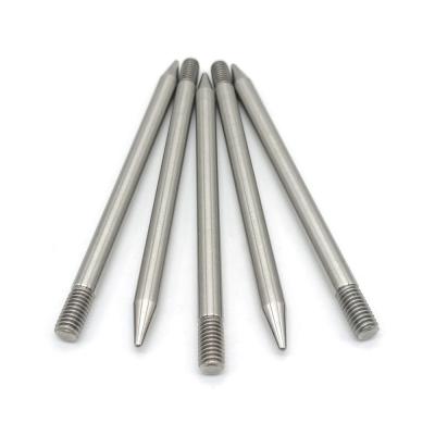 China Non-standard custom threaded cylindrical pins Stainless steel external thread cylindrical pins Custom pointed flat tail for sale