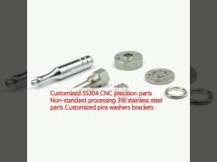 Customized SS304 CNC precision parts Non-standard processing 316 stainless steel parts Customized pins washers brackets