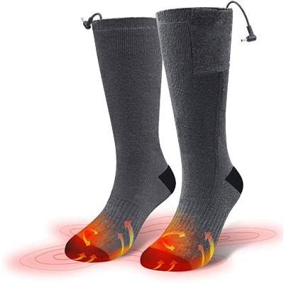 China 3 Settings Electric Rechargeable Heating Socks Sporty Heated Winter Thermal Sock For Men And Women for sale