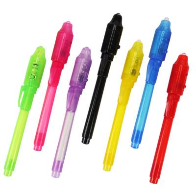 China office & School Pen Plastic Invisible Disappearing Ink Pen Secret Message With UV Light To Check Money Kids Party Birthday Gift for sale