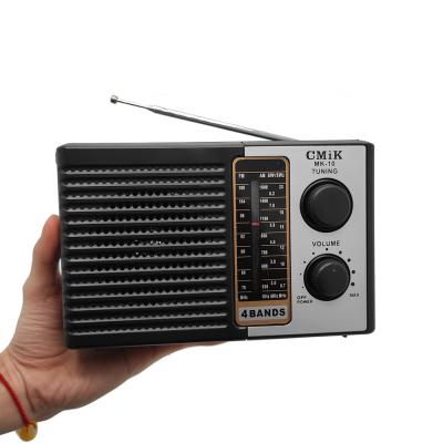 China cmik radio icf-10 portable ac dc battery transistor am/fm/sw with buttons portable radio for sale