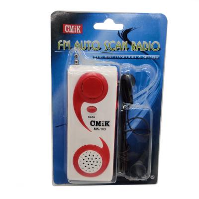 China CMiK PORTABLE Mini Factory OEM ODM Radio with Torch and Earphone Portable Radio for sale