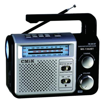 China OEM portable radyo blue crank tooth cmik mk-1362bt radio for sale