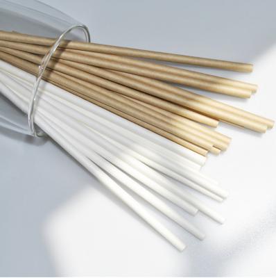 China Food Grade Straw Biodegradable Flat Head White Black Brown Paper Clean Disposable Paper Straws for sale