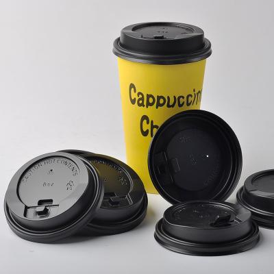 China Straight Drink/Easy To Use Disposable Paper/Plastic Cup Lid PS/PP Cover Takeaway Lids With Cups Wholesale Coffee Cups Paper Lids for sale