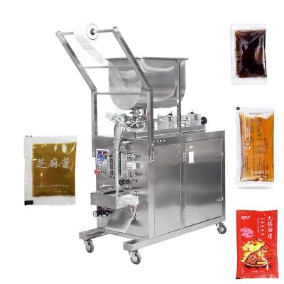 China Food Salad Dressing Tahini Packaging Machine Sauce Dough Filling Weighing Packaging Machine for sale