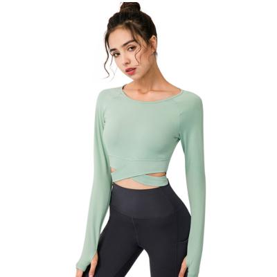 China Wholesale Women's Breathable Quick Dry Gym Crop Top Sports Workout Fashion Wear Fitness Vest Fitness Top Shirts for sale