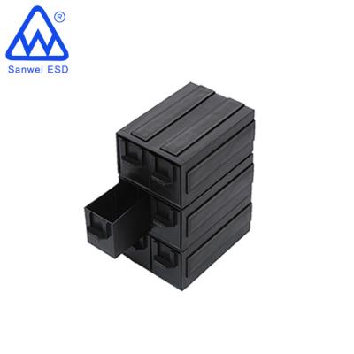 China ESD Protection 3W-9805103-2 ESD Compound Antistatic Component Drawer Box for sale